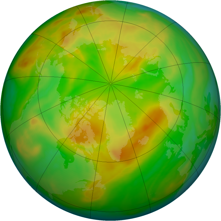 Arctic ozone map for 23 May 2007